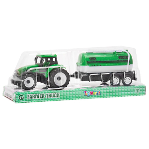 70-2318 Τρακτέρ Pull Back με Ρυμούλκα 22x7x6cm χονδρική, Παιχνίδια χονδρική