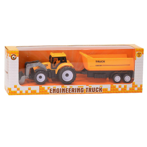 70-2341 Τρακτέρ-Μπουλντόζα Pull Back + Ρυμούλκα Κουτί 25x8x6cm χονδρική, Παιχνίδια χονδρική