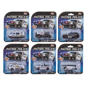 71-2753 ΚΑΡΤΕΛΑ DIE CAST ΟΧΗΜΑ POLICE 11x14cm χονδρική, Παιχνίδια χονδρική