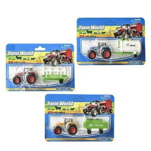 71-2802 ΜΕΤΑΛΛΙΚΟ ΤΡΑΚΤΕΡ ΜΕ ΡΥΜΟΥΛΚΑ FREE WHEELS ΣΕ ΚΟΥΤΙ 19x12cm χονδρική, Παιχνίδια χονδρική