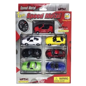 71-2803 ΣΕΤ 7 ΟΧΗΜΑΤΑ ΜΕΤΑΛΛΙΚΑ FREE WHEELS 21x28cm χονδρική, Παιχνίδια χονδρική