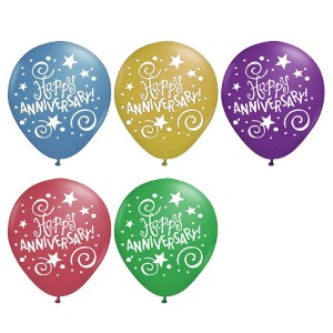 71-2821 ΣΕΤ 6 ΤΕΜ ΜΠΑΛΛΟΝΙΑ 12" HAPPY ANNIVERSARY 30cm χονδρική, Παιχνίδια χονδρική
