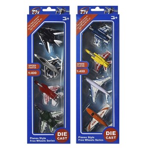71-2824 ΣΕΤ 4 ΤΕΜ DIE CAST ΑΕΡΟΠΛΑΝΑ 9,5x31cm χονδρική, Παιχνίδια χονδρική