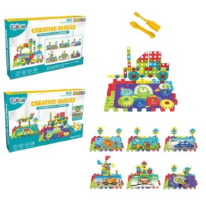 71-3208 Σετ Εργαλεία diy 196 τεμ Creative Blocks 34x24x7cm χονδρική, Παιχνίδια χονδρική