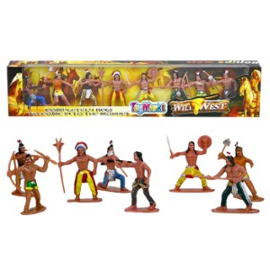 71-3250 8 Ινδιάνοι σε Μακρόστενο Κουτί 39x8x3cm χονδρική, Παιχνίδια χονδρική