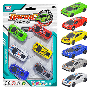 71-3277 ΚΑΡΤΕΛΑ 6 SPORTS CAR FREE WHEELS 17x25x2cm χονδρική, Παιχνίδια χονδρική