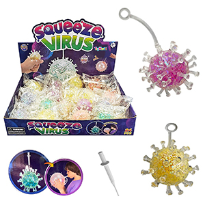 71-3372 SQUEEZE VIRUS 7cm ΣΕ DISPLAY 36x6x25cm χονδρική, Παιχνίδια χονδρική