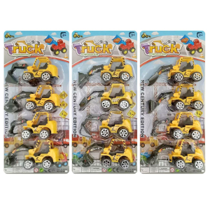 71-3433 Καρτέλα 4 Δομικά Οχήματα Free Wheel 15x34x5cm χονδρική, Παιχνίδια χονδρική
