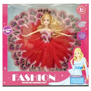 72-2029 ΚΟΥΚΛΑ FASHION ΜΕ ΒΡΑΔΥΝΗ ΤΟΥΑΛΕΤΑ 33x33cm χονδρική, Παιχνίδια χονδρική