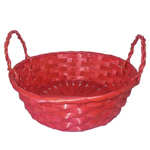 73-1243 ΚΑΛΑΘΙ ΜΠΑΜΠΟΥ ΚΟΚΚΙΝΟ Φ24 Φ24x8cm χονδρική, Πασχαλινά χονδρική