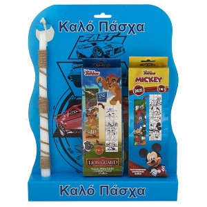 73-1798 ΛΑΜΠΑΔΑ 2 ΠΑΖΛ LION & MICKEY 45x33cm χονδρική, Πασχαλινά χονδρική