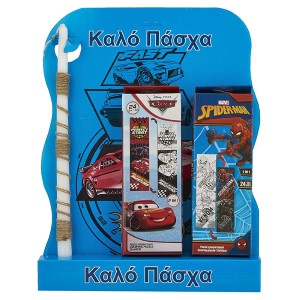 73-1802 ΛΑΜΠΑΔΑ 2 ΠΑΖΛ CARS & SPIDERMAN 45x33cm χονδρική, Πασχαλινά χονδρική
