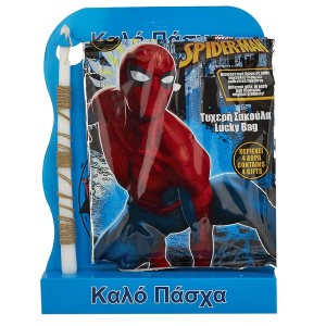 73-1805 ΛΑΜΠΑΔΑ ΤΥΧΕΡΗ ΣΑΚΟΥΛΑ SPIDERMAN 45x33cm χονδρική, Πασχαλινά χονδρική