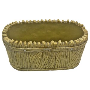 73-1892 ΚΑΛΑΘΙ ΚΕΡΑΜΙΚΟ ΟΒΑΛ ΤΥΠΟΥ ΞΥΛΟ 21,5x11,5x10cm χονδρική, Πασχαλινά χονδρική