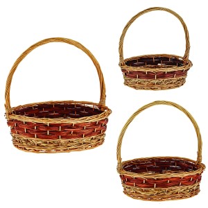 73-334 ΚΑΛΑΘΙΑ ΜΕ ΧΕΡΙ 3 ΜΕΓΕΘΗ ΣΕΤ=3ΤΕΜ 44x34xΥ42cm/37x30xΥ36cm/32x23xΥ30cm χονδρική, Ψιλικά χονδρική