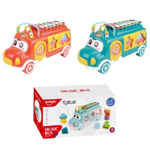 76-142 HAPPY BUS ΞΥΛΟΦΩΝΟ 26x13x10cm χονδρική, Παιχνίδια χονδρική