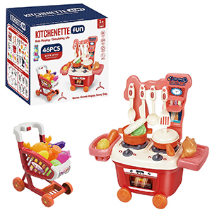 77-1222 ΣΕΤ ΚΟΥΖΙΝΑ & ΚΑΡΟΤΣΙ SUPERMARKET 22x20x19cm χονδρική, Παιχνίδια χονδρική