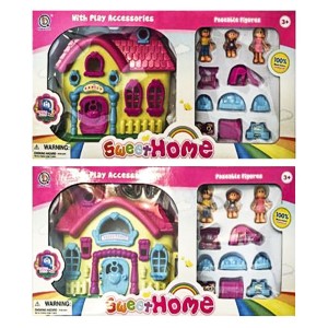 77-932 ΣΠΙΤΑΚΙ SWEET HOME ΜΕ ΟΙΚΟΓΕΝΕΙΑ & ΕΠΙΠΛΑ 43x22cm χονδρική, Παιχνίδια χονδρική