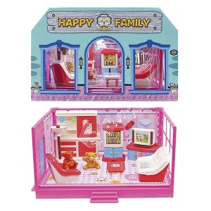 77-979 ΣΠΙΤΑΚΙ ΖΩΚΙΑ HAPPY FAMILY ΜΠΑΤΑΡΙΑΣ 25x16x18cm χονδρική, Παιχνίδια χονδρική
