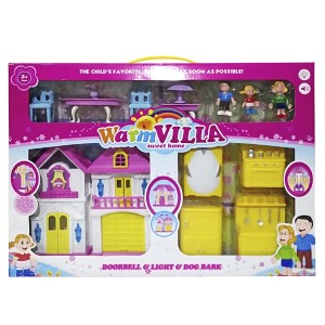 77-986 ΣΠΙΤΑΚΙ ΜΕΣΑΙΟ WARM VILLA ΜΕ ΕΠΙΠΛΑ & ΟΙΚΟΓΕΝΕΙΑ 44x33cm χονδρική, Παιχνίδια χονδρική