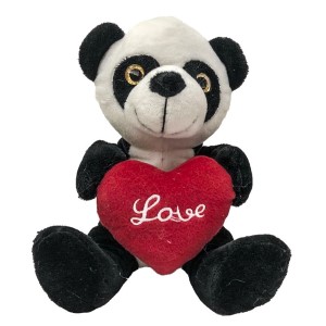 79-380 ΑΡΚΟΥΔΑΚΙ PANDA 20cm ΜΕ ΚΑΡΔΙΑ LOVE χονδρική, Βαλεντίνου χονδρική