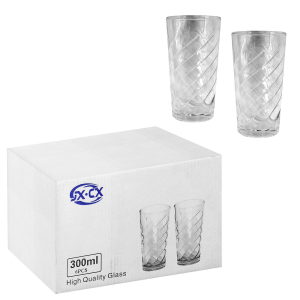80-2135 Ποτήρι Ανάγλυφο Σχέδιο 12,8x7,2cm  300mL χονδρική, Είδη Σπιτιού χονδρική