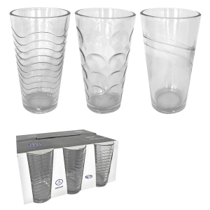80-319 Ποτήρι Ανάγλυφα Σχέδια 12x6cm 200mL χονδρική, Είδη Σπιτιού χονδρική