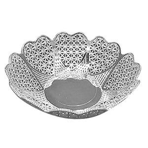 81-588 ΦΡΟΥΤΙΕΡΑ ΠΛΑΣΤΙΚΗ SILVER Φ26x6cm χονδρική, Πασχαλινά χονδρική