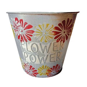 81-755 ΚΑΣΠΩ ΜΕΤΑΛΛΙΚΟ FLOWER POWER Φ18,5x17cm χονδρική, Πασχαλινά χονδρική