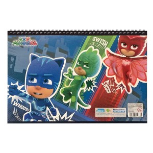 84-266 ΜΠΛΟΚ ΖΩΓΡΑΦΙΚΗΣ 32Φ PJ MASK 32x22cm χονδρική, Σχολικά χονδρική