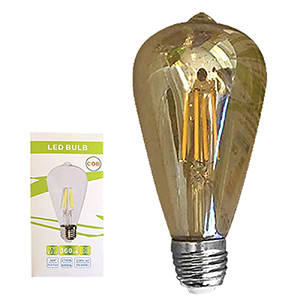 88-411 ΛΑΜΠΑ ΝΗΜΑΤΟΣ LED ΝΤΕΚΟΡ BRONZE ST64 E27 4W 230V ΘΕΡΜΟΣ ΦΩΤΙΣΜΟΣ 180o  χονδρική, Είδη Σπιτιού χονδρική