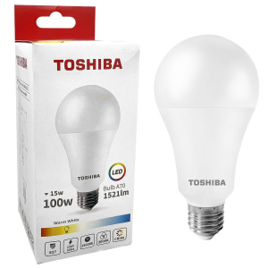 88-445 Λάμπα led Toshiba για Ντουί ε27 Θερμό Λευκό 230v N_std a70 15w 3000k Γωνία Δέσμης 180 Μοίρες  χονδρική, Είδη Σπιτιού χονδρική