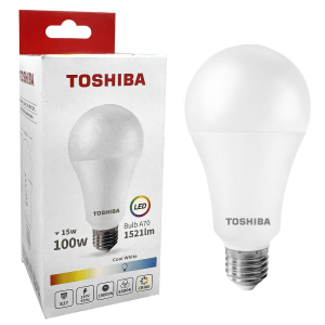 88-446 Λάμπα led Toshiba για Ντουί e27 Ψυχρό Λευκό 230v N_std a70 15w 6500k Γωνία Δέσμης 180 Μοίρες χονδρική, Είδη Σπιτιού χονδρική
