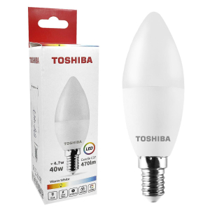 88-447 Λάμπα led Toshiba Κερί N_std c37 e14 4,7w 3000k  χονδρική, Είδη Σπιτιού χονδρική