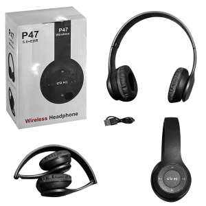 88-466 Ακουστικά Bluetooth Μαύρα Μεγάλα Αναδιπλούμενα  χονδρική, Ψιλικά χονδρική