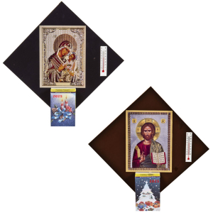 93-1129 Ημερολόγιο Εικόνα 14x14cm χονδρική, Χριστουγεννιάτικα χονδρική