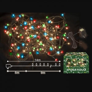 93-1203 180 LED ΧΡΩΜ. ΕΞΩΤΕΡΙΚΑ ΣΤΑΘΕΡΑ L.V.  χονδρική, Χριστουγεννιάτικα χονδρική