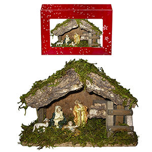 93-1295 Φάτνη Ξύλινη Μικρή 18x12cm χονδρική, Χριστουγεννιάτικα χονδρική
