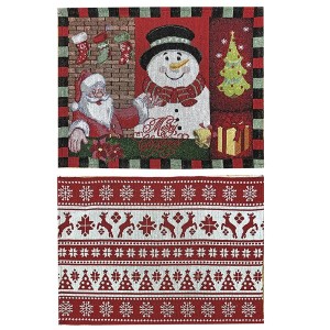 93-1375 ΣΟΥΠΛΑ ΥΦΑΣΜΑΤΙΝΑ XMAS 45x33cm χονδρική, Χριστουγεννιάτικα χονδρική