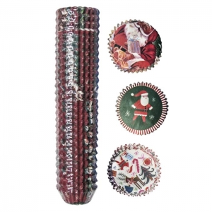 93-1442 CUPCAKE ΧΑΡΤΙΝΑ ΧΡΙΣΤΟΥΓ.ΣΕΤ=120ΤΕΜ Φ7cm χονδρική, Χριστουγεννιάτικα χονδρική