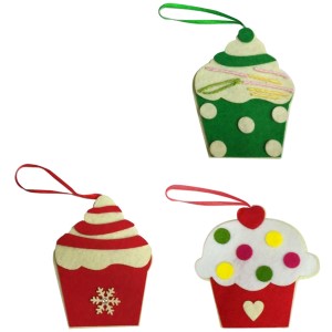 93-1559 CUPCAKE ΤΣΟΧΙΝΑ ΚΡΕΜΑΣΤΑ 12x10cm χονδρική, Χριστουγεννιάτικα χονδρική