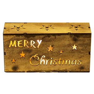 93-1650 MERRY XMAS ΞΥΛΙΝΟ 7 LED 17x6x9cm χονδρική, Χριστουγεννιάτικα χονδρική