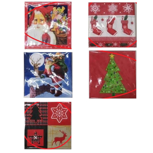 93-1759 Χαρτοπετσέτες Xmas πακ=20τεμ 33x33cm χονδρική, Χριστουγεννιάτικα χονδρική