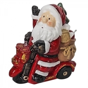 93-2239 ΚΕΡΑΜΕΙΚΟΣ ΑΓΙΟΣ ΒΑΣΙΛΗΣ ΒΕΣΠΑ ΜΕ LED 16x15x8.5cm χονδρική, Χριστουγεννιάτικα χονδρική