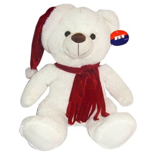 93-2264 ΑΡΚΟΥΔΑΚΙ  X'MAS ΜΕ ΚΑΣΚΩΛ 40cm χονδρική, Χριστουγεννιάτικα χονδρική