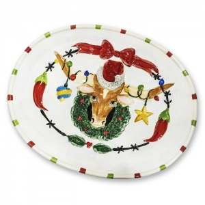 93-2268 ΠΙΑΤΕΛΑ ΠΟΡΣΕΛΑΝΗΣ 50x39,5cm χονδρική, Χριστουγεννιάτικα χονδρική
