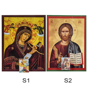 93-2352 Ημερολόγιο Εικόνα Ξύλινο 26x20cm χονδρική, Χριστουγεννιάτικα χονδρική