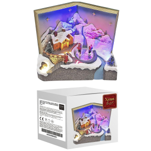 93-2365 Χωριό Xmas Ανοιχτό Βιβλίο 18cm χονδρική, Χριστουγεννιάτικα χονδρική