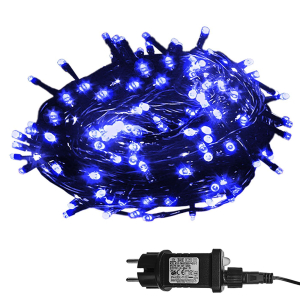 93-2375 100 Λαμπάκια led Μπλε σε Σειρά με Προγράμματα Ip44 8,2m 8m χονδρική, Χριστουγεννιάτικα χονδρική