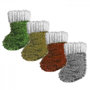 93-2461 ΜΠΟΤΑ ΔΙΑΚΟΣΜΗΤΙΚΗ TINSEL 35x23cm χονδρική, Χριστουγεννιάτικα χονδρική